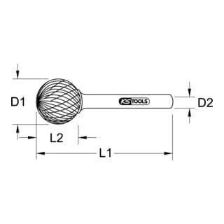 HM Kugel-Frässtift Form D, 3mm