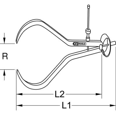 Präzisions-Feder-Greifzirkel-Außentaster, 235mm