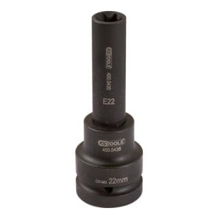 1' Kraft-Stecknuss E-Torx, lang, E24