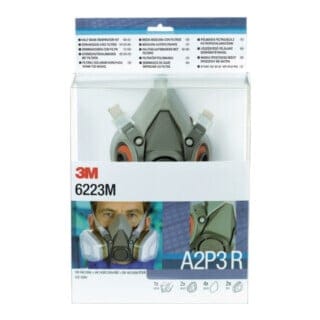 3M 7000061552 Atemschutzhalbmaskenset 6223 – SET – A2P3R EN 140 mit Filter M