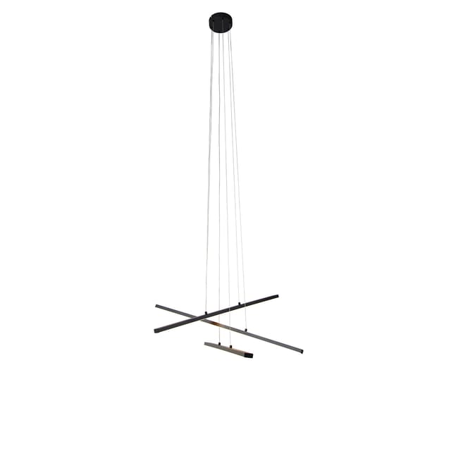 Hängelampe schwarz inkl. led 3-Stufen dimmbar 6 Lichter - Jolanta