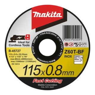 Trennscheibe 115x1,2mm inox - Makita
