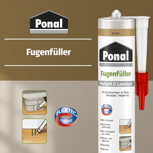 Ponal Parkett + Laminat Fugen füller Eiche 280 ml - PN4RF - Henkel