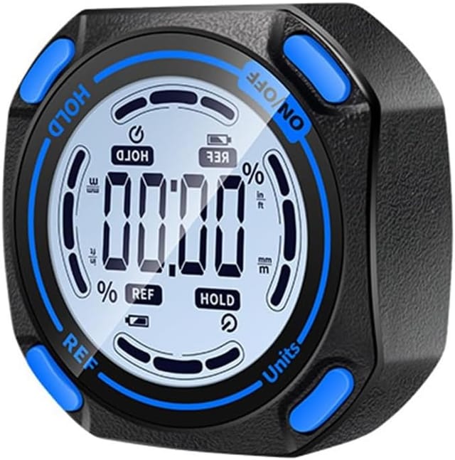 CCYKXA Digitaler Neigungsmesser – Winkelmesser – Neigungsmessgerät – 0,1° Genauigkeit – Großes LCD-Display – Automatische Drehung – Haltefunktion –
