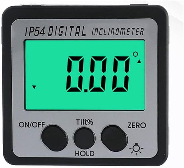 CCYKXA Präziser Winkelmesser mit LCD-Bildschirm für professionelle elektronische Winkelmessungen zu Hause, grünes Licht