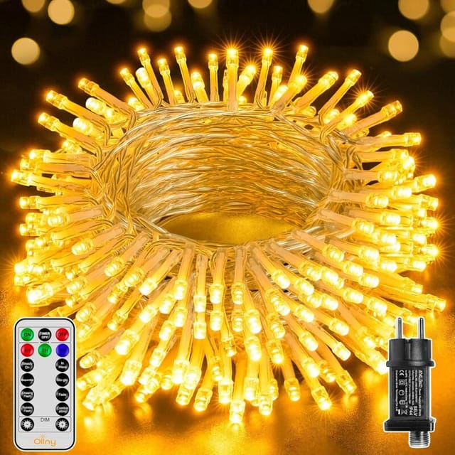 10 M Lange Led-lichterkette, 100 Leds, Ip44 Wasserdicht, Mit Fernbedienung Und Timer, 8 Modi, Partydekoration Für Weihnachten, Geburtstag, Hochzeit, Wohnzimmer, Warmweiß