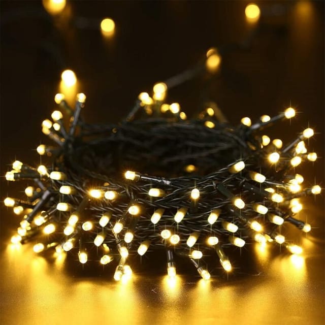 Weihnachtslichterkette, 10 M, 100 Leds, Batteriebetrieben, 8 Modi, Wasserdicht, Warmweiß, Für Garten, Hochzeit, Geburtstag, Zuhause, Party, Dekoration.