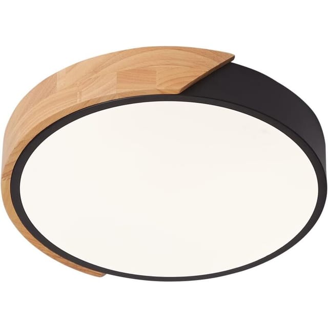 24-w-led-deckenleuchte, Neutralweiß 4500 K, 1600 Lm, Moderne Runde Led-deckenleuchte Aus Holz, Ø 30 Cm, Für Wohnzimmer, Flur, Zuhause, Büro, Veranda