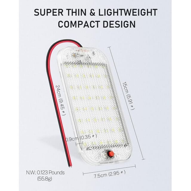 48 Leds Für Den Fahrzeuginnenraum, Superhelle Weiße Led-lichtleiste Dc12v-85v 800lm Mit Ein-/ausschalter, Universelle Led-deckenleuchte Für Wohnmobile/lkw/boote/transporter/wohnwagen (4 Stück)