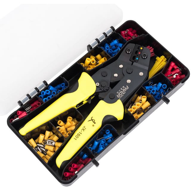 Crimpzangen-set Für Isolierte Aderendhülsen, 24-14 Awg, 280 Aderendhülsen, 40 Kabelbinder