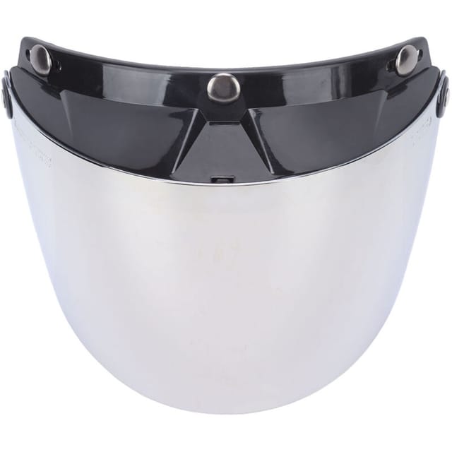 Eosnow Motorradhelm-Visier, Metallknopf, abnehmbarer UV-Schutz, verstellbares Visier, Silber