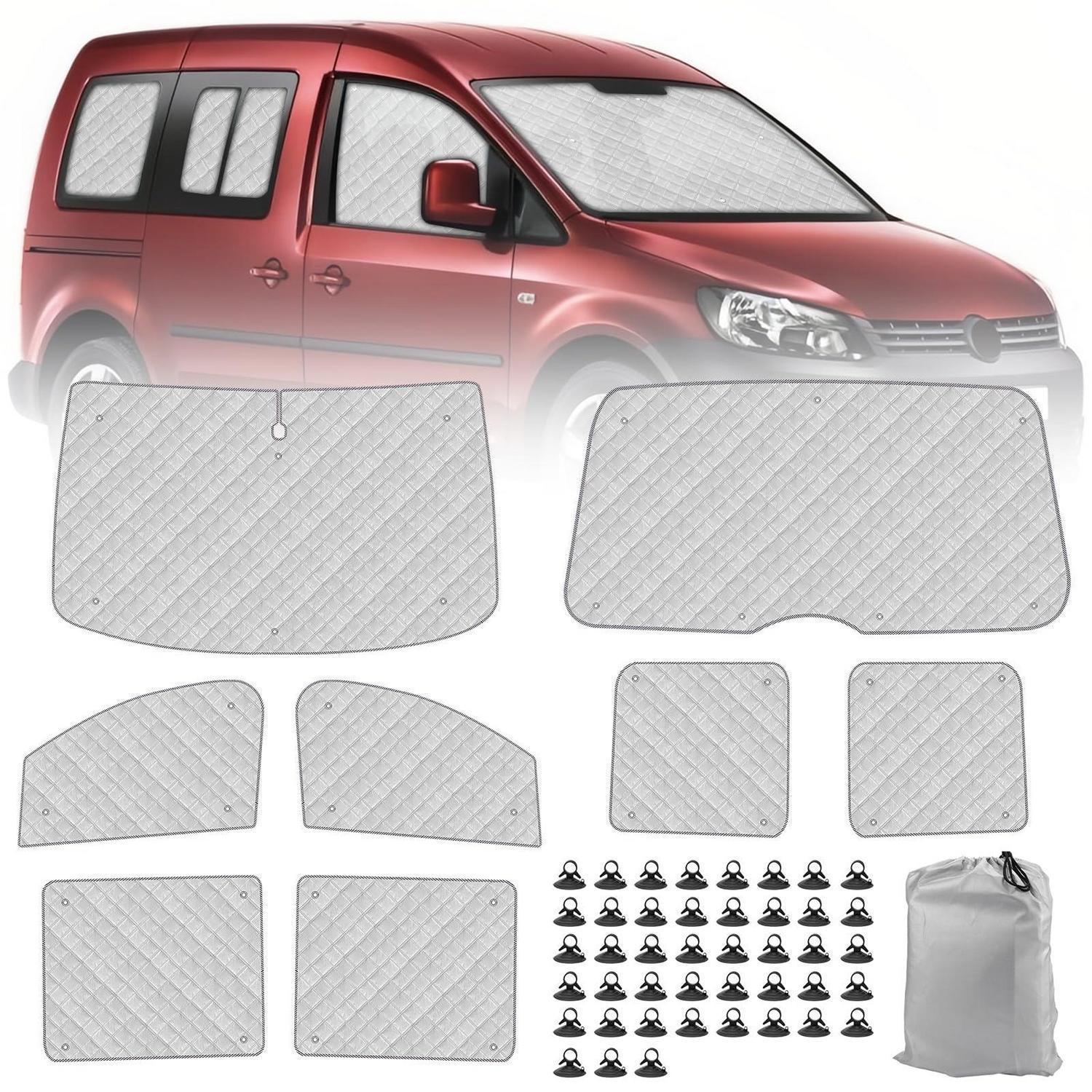 Thermomatte Fahrerhaus Für Vw Caddy 2004-2019, Sonnenschutz Innen, Sichtschutz