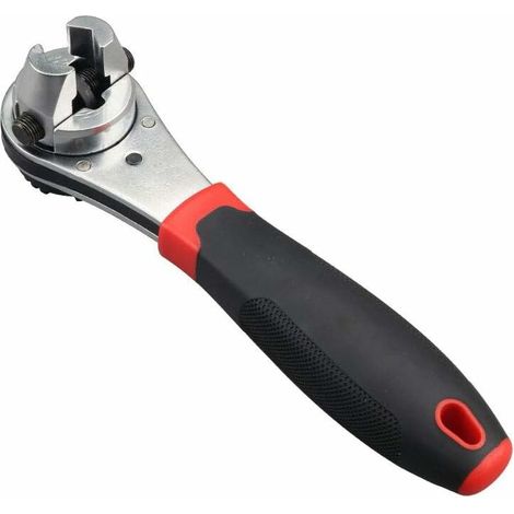 8-zoll-ratschen-steckschlüssel Mit Verstellbarem Kopf, Flexibles Hochleistungswerkzeug Mit Zwei Köpfen, Ratschenkapazität 0,3–2,2 Cm