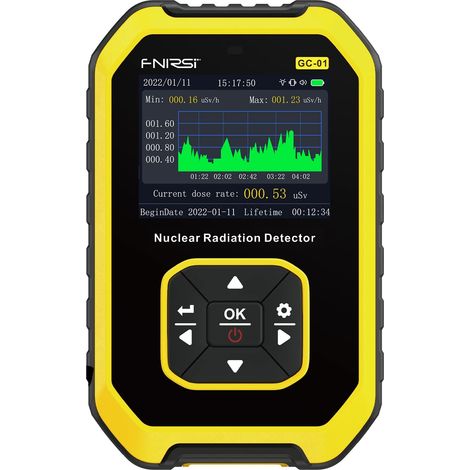 Wiederaufladbarer, Tragbarer Geigerzähler – Beta-/gamma-strahlungszähler – Intelligenter Alarm – Lcd-bildschirm Für Präzise Messungen