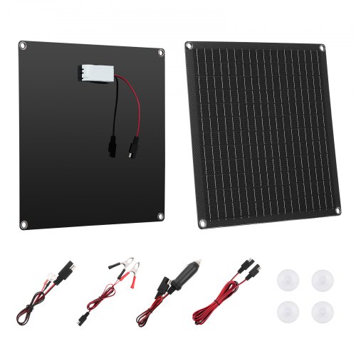 12v Monokristallines Solarpanel-kit 20 W, Batterieladegerät Mit Integriertem Smart Controller & 3 Verbindungskabeln, Tragbar Für Wohnmobil, Auto, Motorrad, Boot, Van, Camper