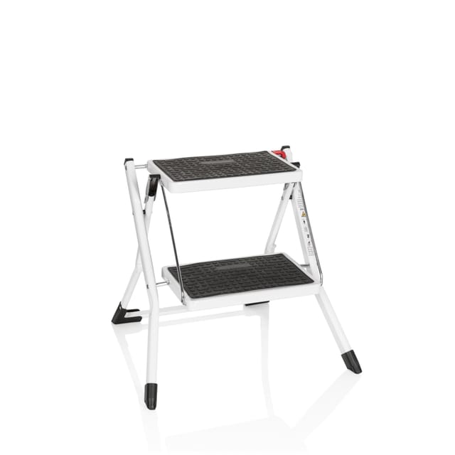 Klapptritt SOLID W1 Stahl 2 Stufen weiß hjh OFFICE
