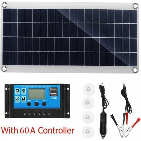 300-w-12-v-solarpanel, Batterieladegerät-set Mit 60-a-regler, Ideal Für Wohnmobile Und Außenbeleuchtung
