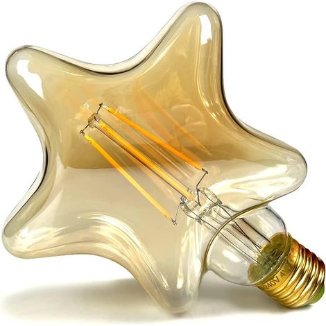 Vintage Led-glühbirne 4w Warmweiß 2700kv Große Kugel-kristall-led-glühbirne 220/240v Edison-schraubsockel E27 Spezielle Dekorative E27-glühbirne (stern)