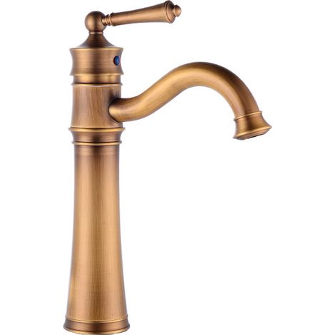 G3/8 Hochwertige Waschtischarmatur Im Europäischen Stil Aus Antikbronzefarbenem Bronze, Warm- Und Kaltwasserhahn, Warm- Und Kaltwasseranschluss Auf Der Bühne, Für Töpfe, Als Retro-hotelarmatur, Separa