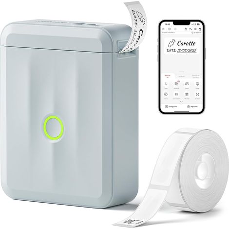 D110 Etikettendrucker Mit Etiketten, Tragbarer Selbstklebeetikettendrucker, Mini-bluetooth-drucker Für Zuhause, Büro Und Schule