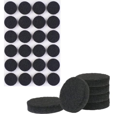 72 Filzgleiter, 20 Mm Schwarze Selbstklebende Bodenschutz-filzgleiter, 5 Mm Dick, Möbelgleiter Für Möbelbeine (rund, 20 Mm)