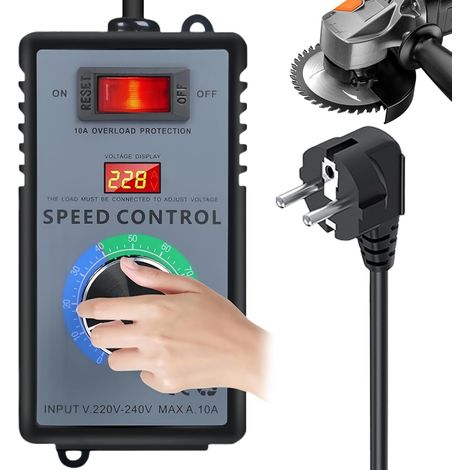 Drehzahlregler (220 V, 10 A, 4000 W), Motordrehzahlregler, 220-v-spannungsregler, Elektronischer Spannungsregler, Frequenzumrichter Für Winkelschleifer Und Gebläse