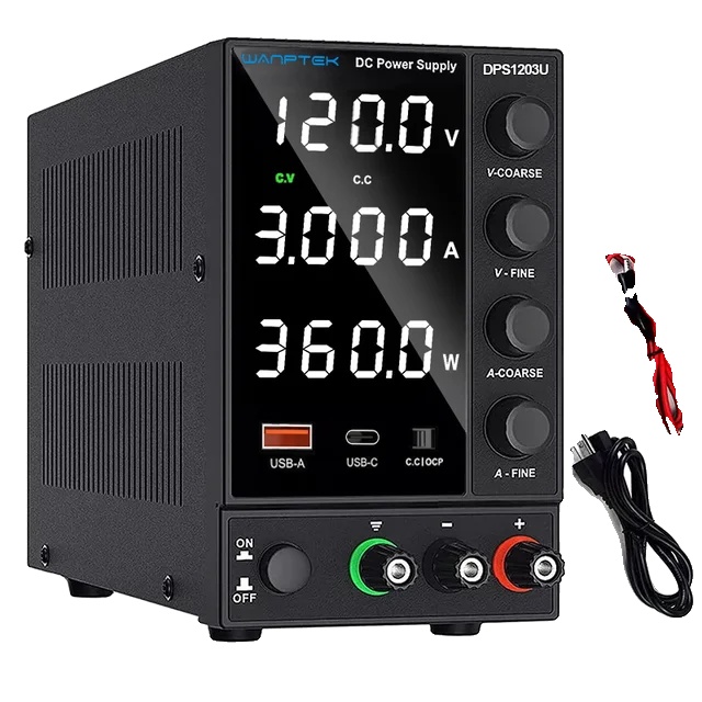 Gleichstromnetzteil, Digitalanzeige, Usb-schnittstelle Für Schnellladung, Dps1203u 120v 3a