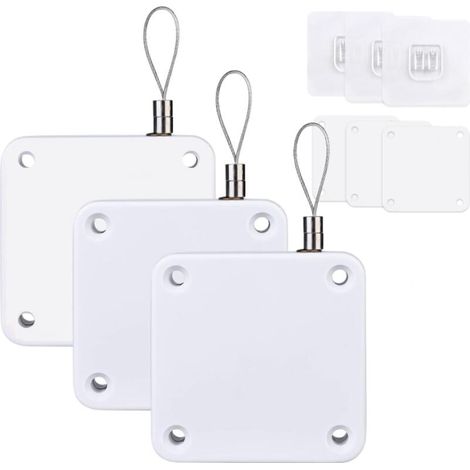 Set Mit 3 Automatischen Türschließern Ohne Bohren, Türschließer Mit Zugschnur, Innentürschließer Für Schiebetüren, 800 G, 1000 G