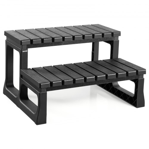 Badewannenstufe Pooltreppe 2-stufige Außentreppe, 599,44 Mm Breite Pp-leiter Für Oberirdische/aufblasbare Pools Mit 145,15 Kg Tragkraft, Vielseitig Einsetzbar Für Veranda Terrasse Wohnmobile