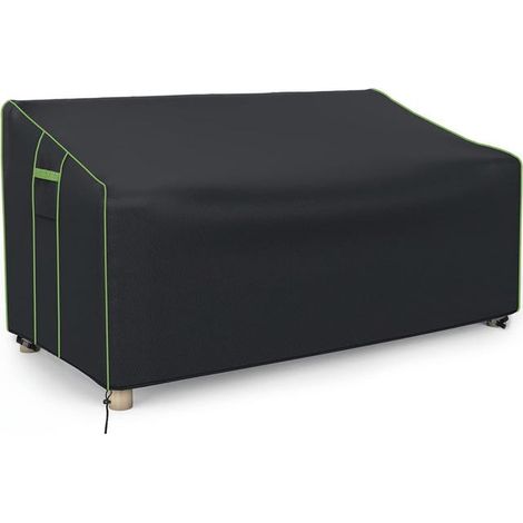 Wasserdichte Schutzhülle Aus Silberfarbenem Oxford-gewebe Für Gartensofas Und Bänke, 231 X 109 X 64/83 Cm, Schwarz Und Grün