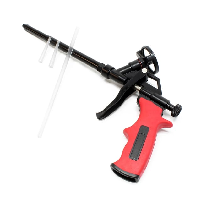 Wiltec - Schaumpistole ca. 330 mm lang, 189 mm Lauflänge, ptfe pu Schaum Pistole, Bauschaumpistole, Montageschaumpistole, Schaumspritze