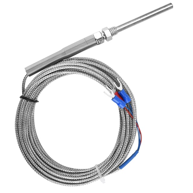 Pt100 M8 Temperaturfühler – Länge 50 Mm, Kabel 5 M – Messbereich: 0 Bis 400 °c