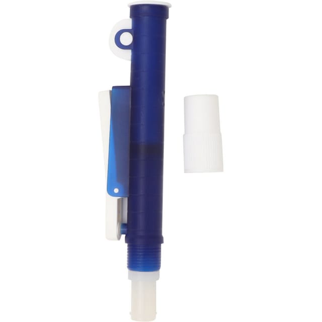Blaue Pipettenpumpe für 2-ml-Einwegpipetten (Glas und Kunststoff)