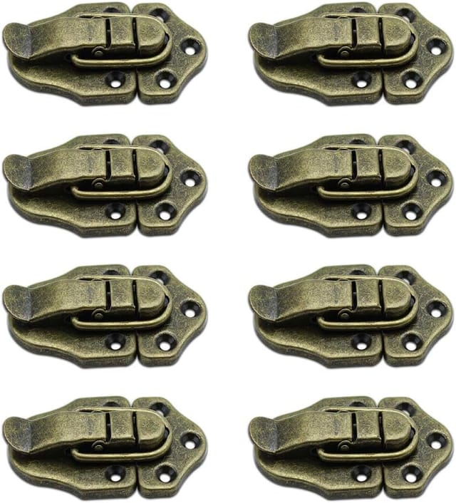 Lot de 8 Fermoir à Bascule loquets Vintage Rétro Loquet Bascule pour Coffret à Bijoux Coffrets Cadeaux-Bronze