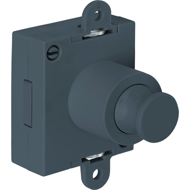 Junie - Push-Lock Riegel-Drehstangenschloss beidseitig, Kunststoff anthrazitgrau