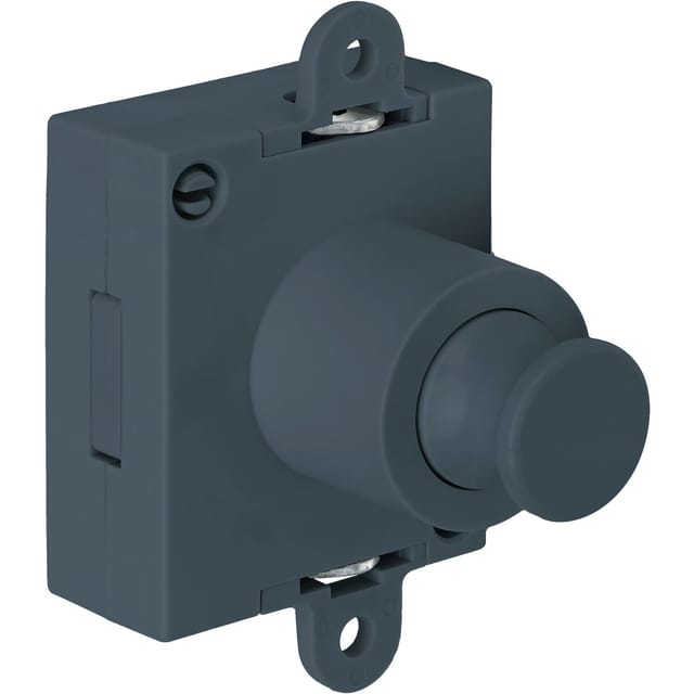 Push-Lock Riegel-Drehstangenschloss einseitig, Kunststoff anthrazitgrau - Junie