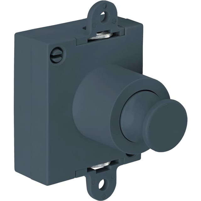 JUNIE Push-Lock Drehstangenschloss beidseitig, Kunststoff anthrazitgrau