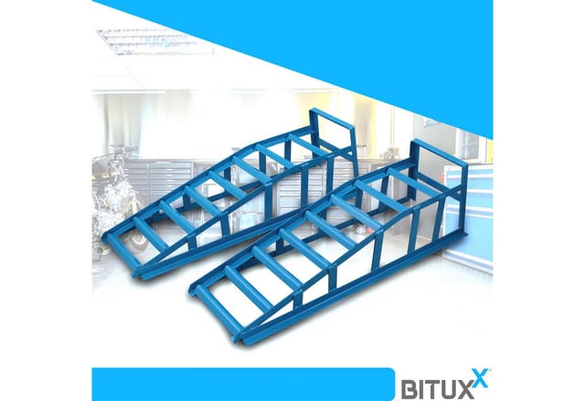 Markenlos - 2x Bituxx Auffahrrampe / Auffahrrampen / Auffahrbock / Auffahrböcke / kfz Auffahrrampe / pkw Auffahrrampe / Auto Auffahrrampe 1500kg pro