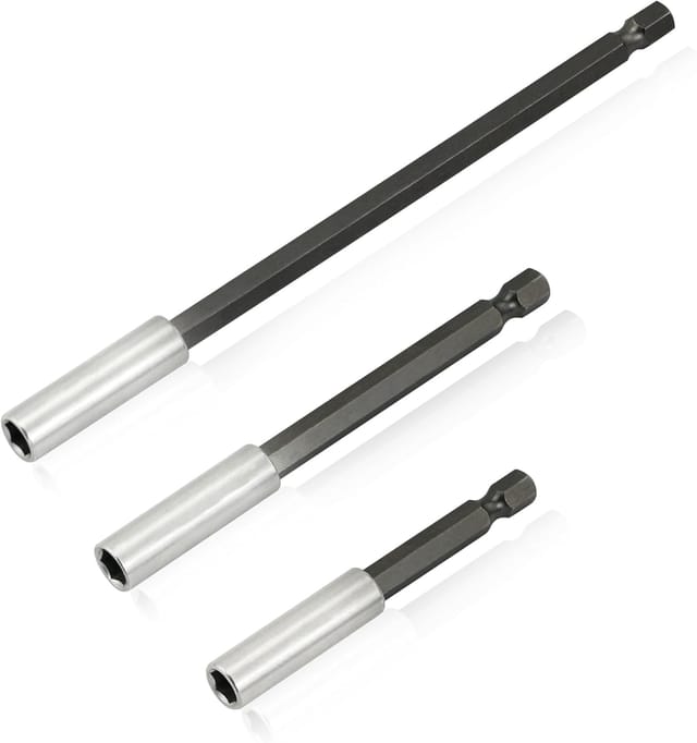 Ersandy - Magnetische Verlängerungsstange für elektrischen Bohrer-Bit-Verlängerungshalter, 1/4 Sechskant, Länge 75/100/150 mm