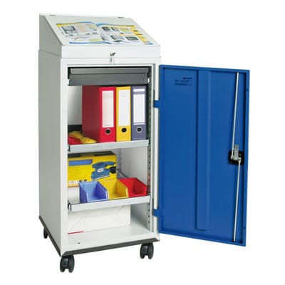 Stumpf - Werkzeugschrankset m.Pultaufsatz H1310xB500xT500mm lichtgrau/blau