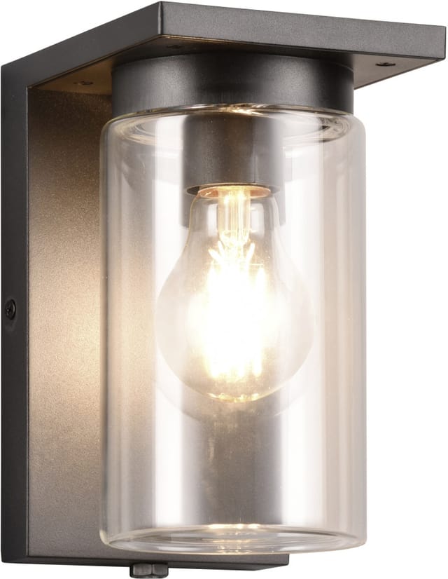 Trio Leuchten - Außen Wandlaterne ardila mit Glas Lampenschirm Höhe 19cm, Schwarz