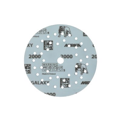 Haftschleifscheibe GALAXY Grip Multifit 125 mm Körnung 2000 für Holz / Metall / Lack / Kunststoff Keramik/Korund Lochanzahl 72