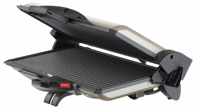 Pg 4.4 Elektro Kontaktgrill mit manueller Temperatureinstellung Champagner, Schwarz - Steba