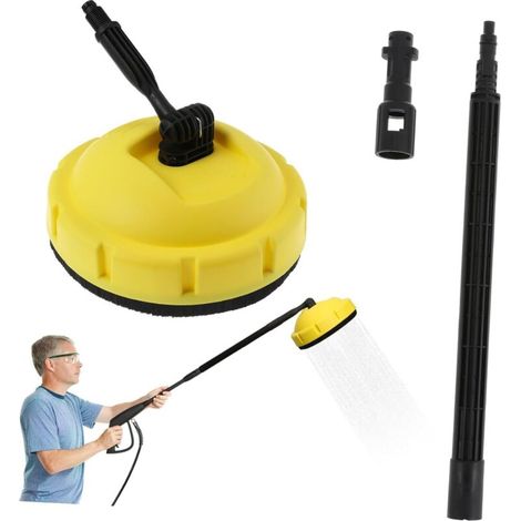 Kärcher Rotationsbürste, Hochdruckreiniger-zubehör Für Kärcher K1, K2, K3, K4, K5 Und K7, Flächenreiniger Mit Teleskopstiel Für Terrasse Und Boden, Reinigungsbürste