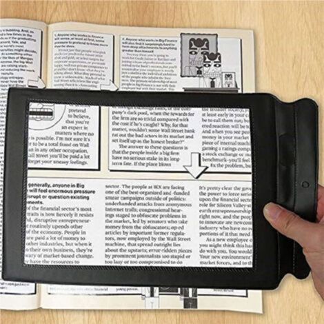 A4 3-fache Leselupe Für Ganze Seiten, Tragbare Rechteckige Lesehilfe Aus Kunststoff Für Senioren, Sehbehinderte, Zum Lesen Von Büchern Und Seiten