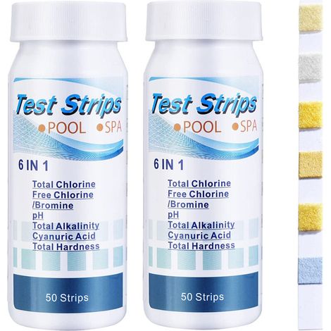 Pool- Und Spa-teststreifen Zur Wasserqualitätsprüfung, 7 Parameter, 2 Packungen, Whirlpool-chemikalientest-set