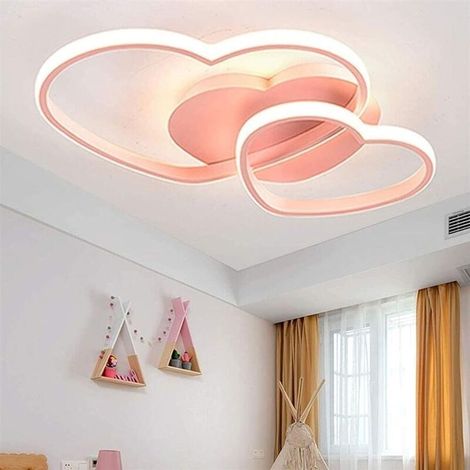 Moderne, Herzförmige, Dimmbare Led-deckenleuchte Mit Acrylschirm Und Fernbedienung, Raumdeckenleuchte