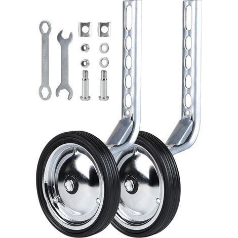 Stützräder Für Kinderfahrräder, Material: Pvc + Metall, Stabilisator Für Kinderfahrräder, Stützrad, Stützräder Für 12-, 14-, 16- Und 18-zoll-fahrräder