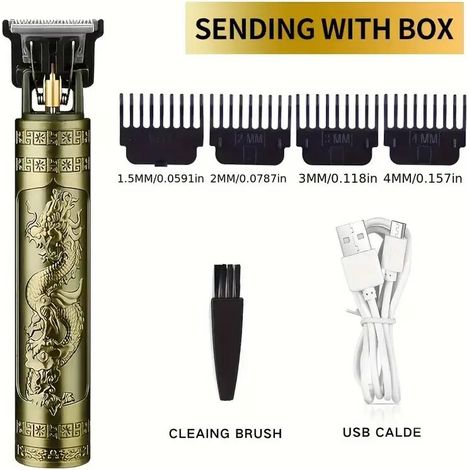 Wiederaufladbarer Rasierer Für Herren, Elektrischer Retro-trimmer Für Erwachsene, Elektrischer Drucktrimmer, Usb-aufladbar, Für Friseursalons, Barttrimmer Für Herren