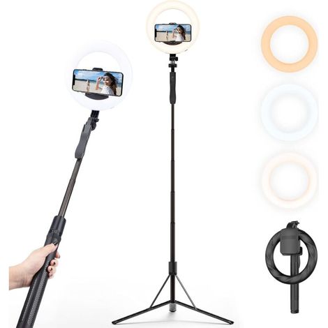 Wiederaufladbare 8-zoll-ringleuchte Mit 160-cm-stativ Für Mobiltelefone [neu 2021] Tragbare Kabellose Schreibtischlampe Universelles Fülllicht Für Live-streaming, L